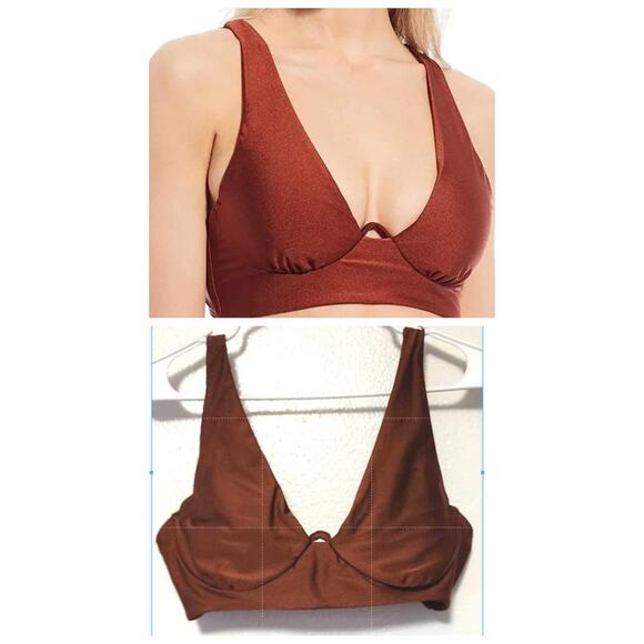 Chelsea and Violet Underwire Bralette Swim Bikini Top XL NEW - Picture 1 of 9